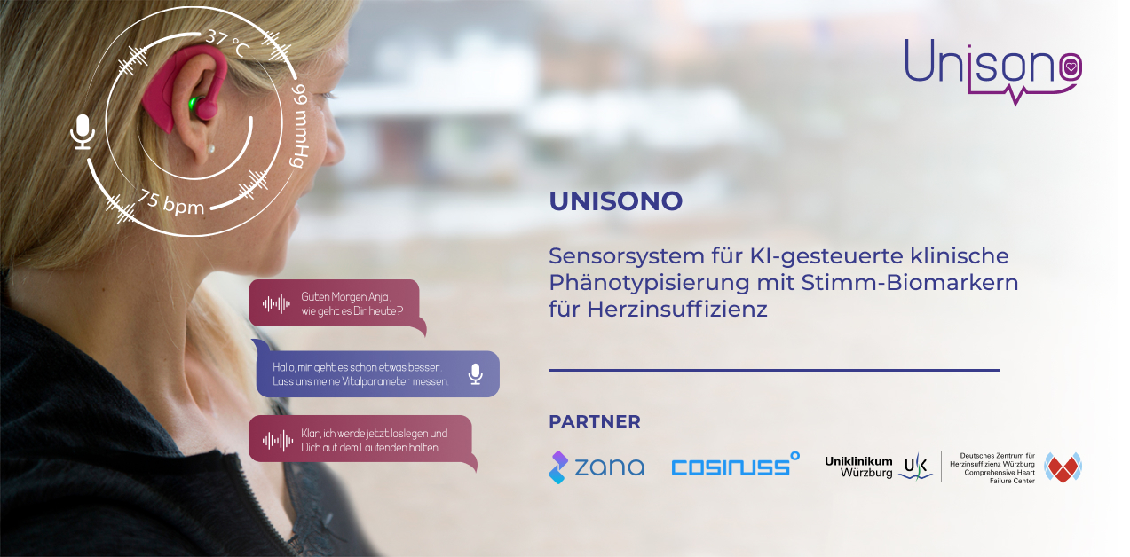 Launch of innovation project UNISONO for novel sensor system with AI-driven biomarkers for patients with heart failure.