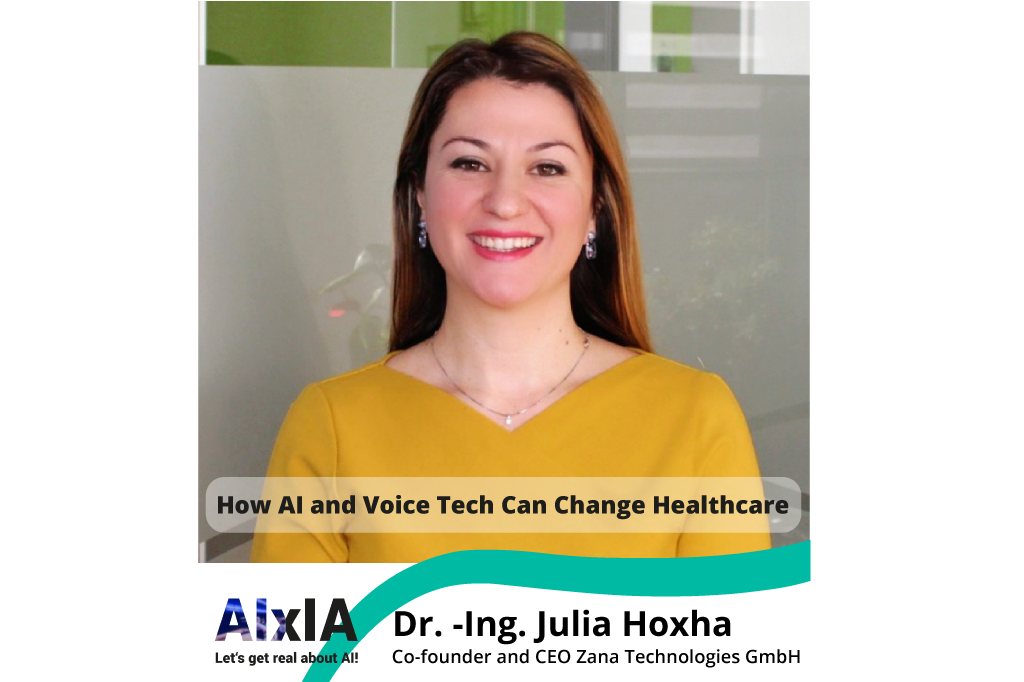 At the German-French AIxIA Conference our CEO, Dr. Julia Hoxha, is talking about the recent development of Voice Technology in healthcare, and diving into the use case with Zana.