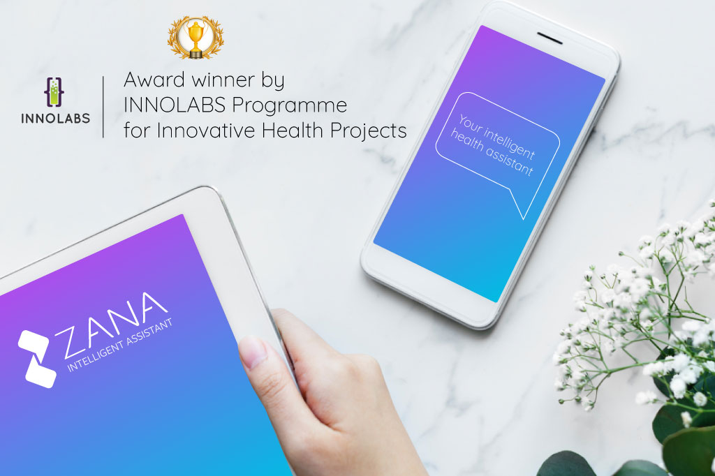Zana, an interactive Artificial Intelligence-based health assistant was selected as an award winner by INNOLABS 1st call for Innovative Health Projects.